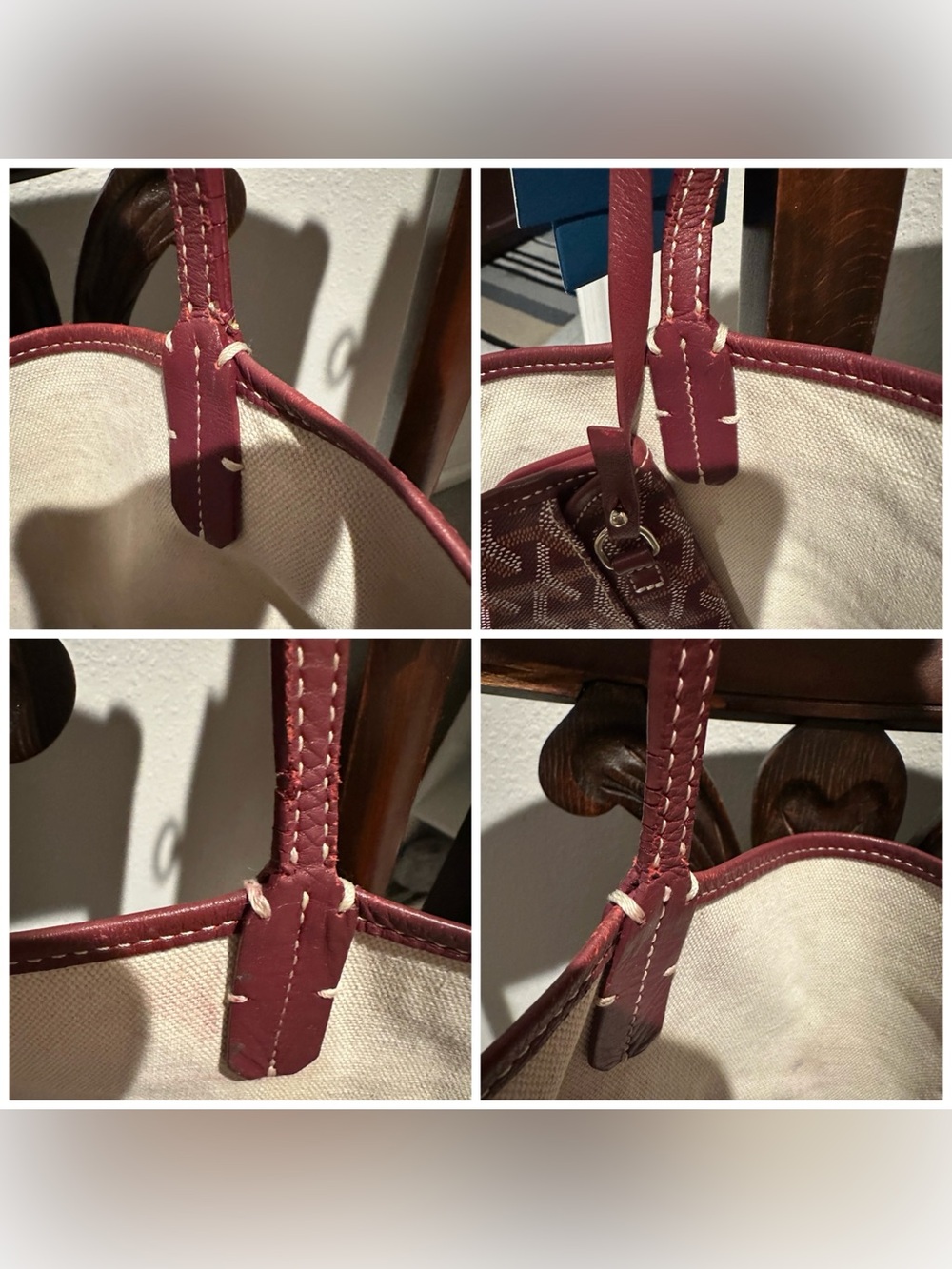 Goyard Saint Louis GM Tote in Burgundy Color - Picture 12 of 14